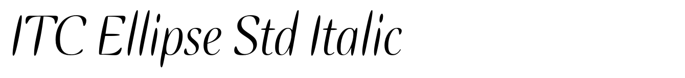 ITC Ellipse Std Italic